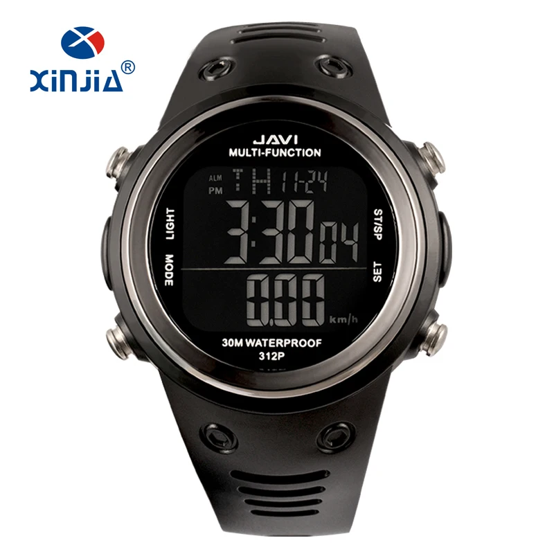 2020 XINJIA moda Casual hombres mujeres deportes podómetro relojes caloría al aire libre Running Fitness impermeable 30M natación Digital