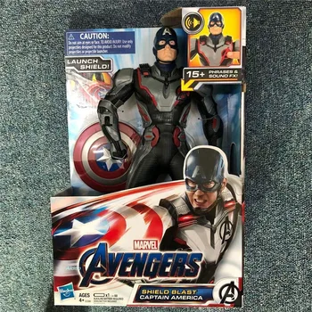 

12" The Avengers Superhero Captain America Steven Rogers Shield Bash PVC Action Figure Collectible Model Toy BOX 30CM B406