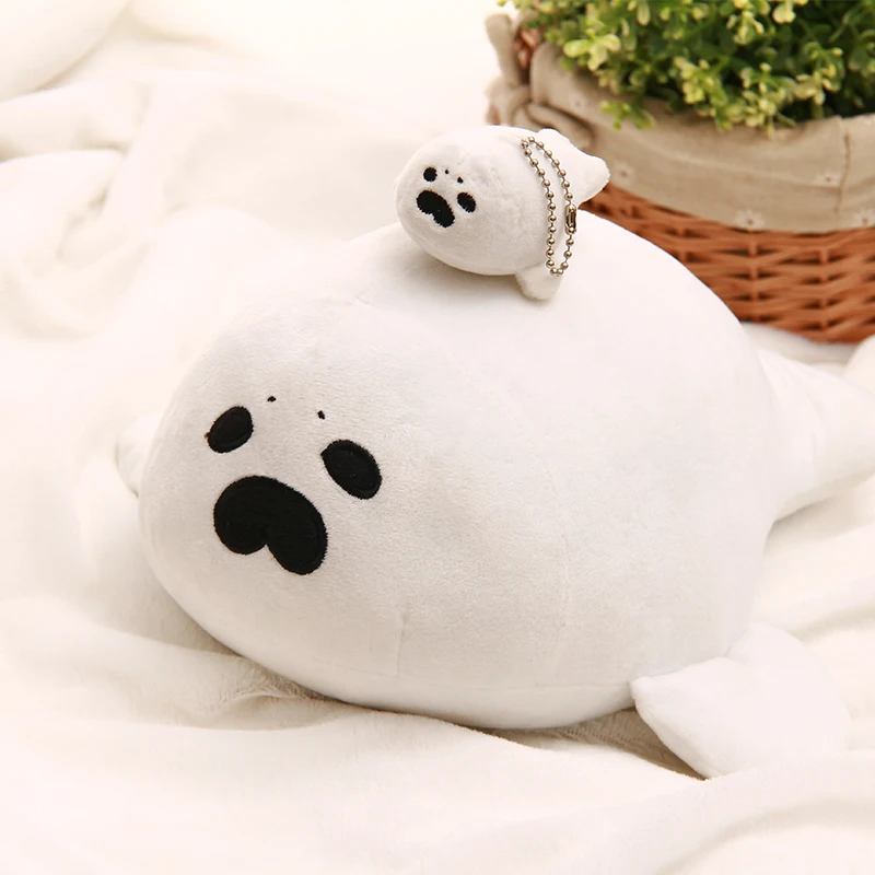 

Lovely Seals Plush Toy Animal Stuffed Pillow Gift White Sea Lions Collectible Doll Toy Cute Seal Keychain Pendant Decoration Toy