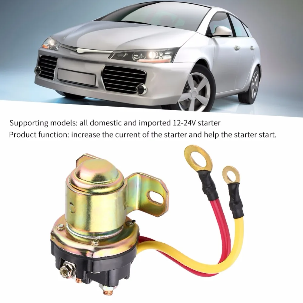 

Starter Motor Relay Starter Solenoid Relay Fits All Domestic And Imported 12-24V Starter