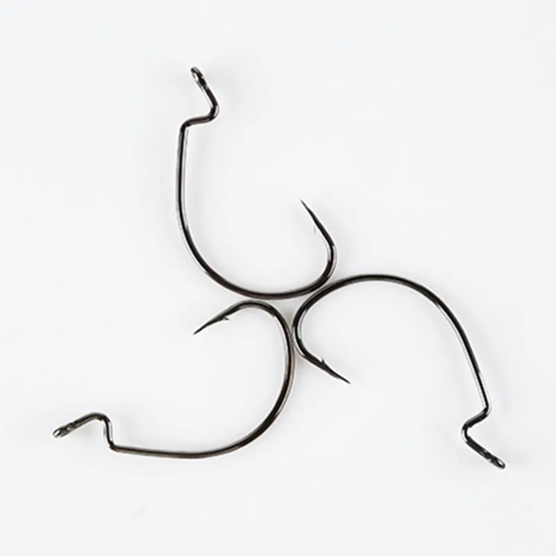 BaMMax Fishing hooks 5pcs 1#  1/0#  2/0#  3/0# crank hook for Soft Worm Bait Crankbait Fishing Tackle accessories Pesca
