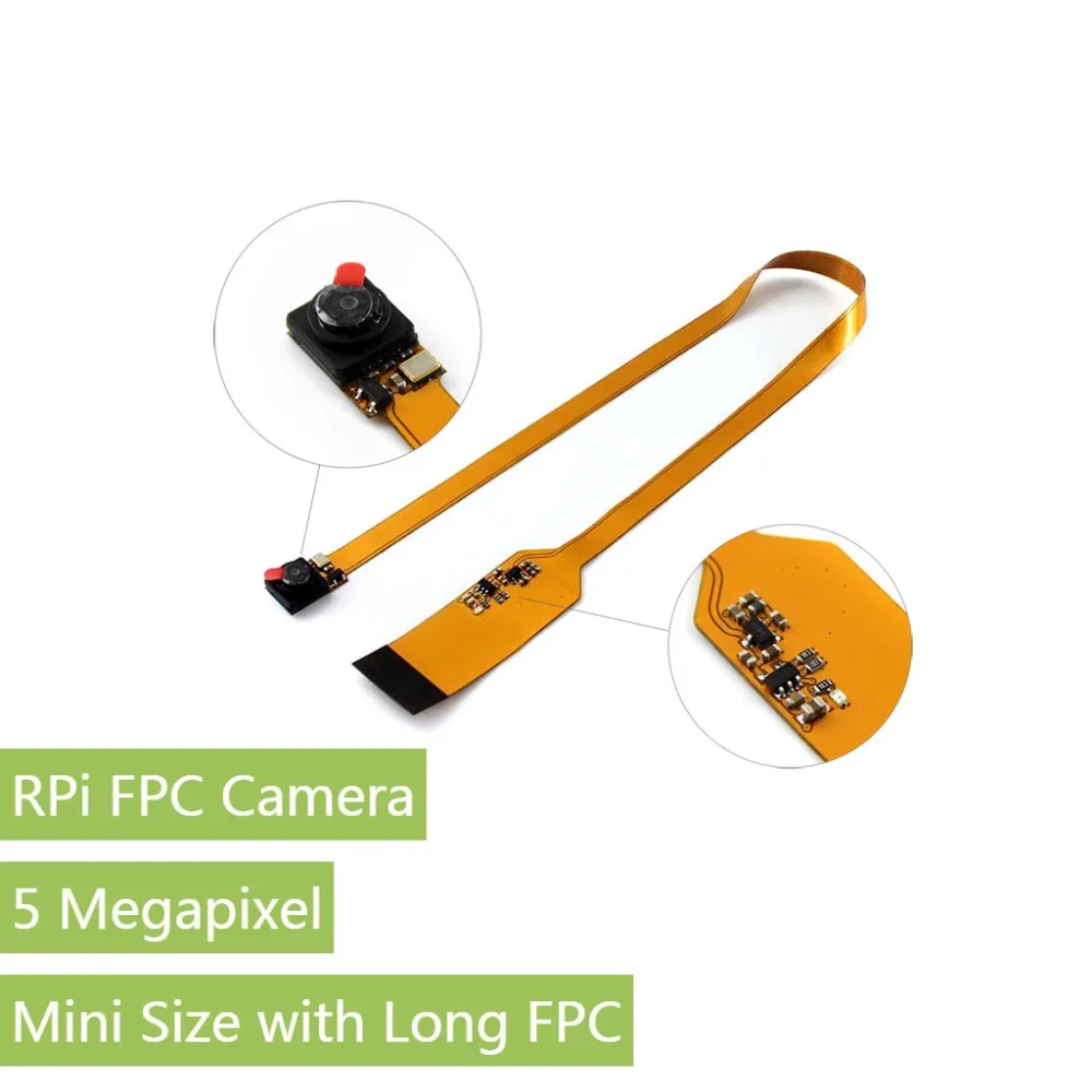 Модуль камеры Raspberry Pi, для Pi A +/B +/2B/3B, мини-размер с длинным FPC