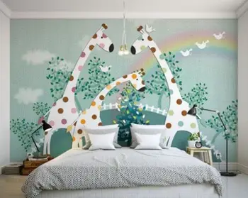 

[Self-Adhesive] 3D Cute Giraffe Rainbow Forest 52 Wall Paper mural Wall Print Decal Wall Murals