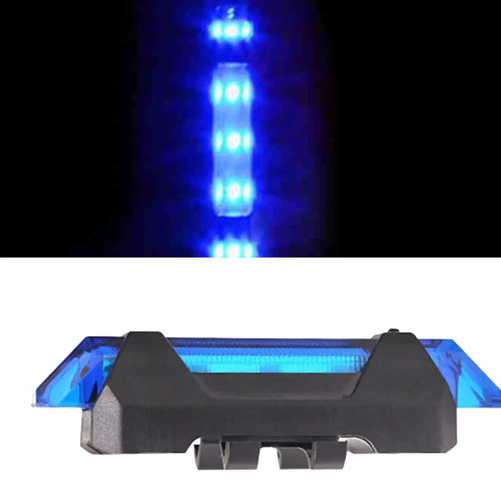 Portable Bike Bicycle Light Rechargeable LED Taillight USB Rear Tail Safety Warning Cycling Light MTB Cycling Flash Light