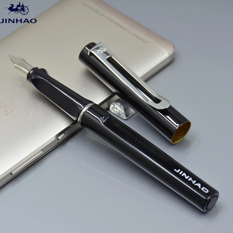 Роскошная ручка JINHAO 599 металлическая авторучка для офиса, канцелярские принадлежности, фирменные ручки для каллиграфии, ручки для студенческого подарка