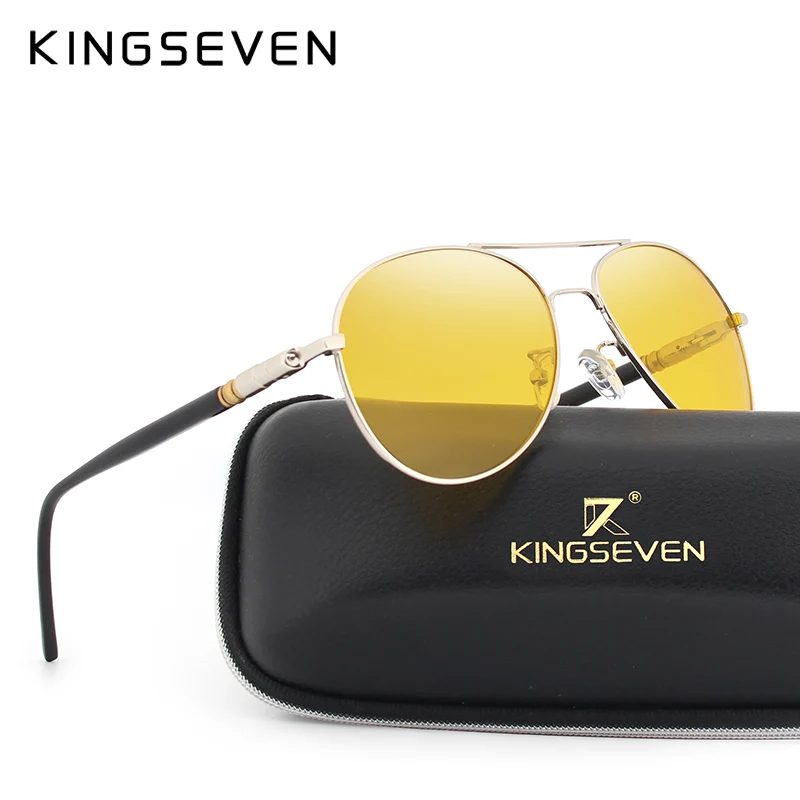 Мужские солнцезащ. Очки ночного видения Kingseven черно красные солнцезащитные очки