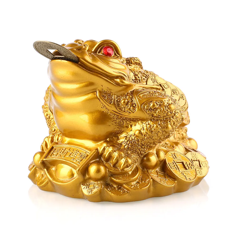 Beste Hars Gouden Pad Ruby Coin Lucky Feng Shui Fortuin Ornament Gift Home Decor Mascotte geluk gift decoratie