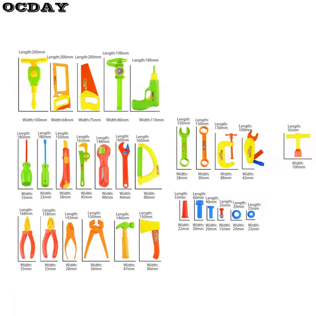 34 шт Дети Притворяться, играть в игрушки Ремонт набор инструментов с инструментом сумка образования DIY разобрать моделирования набор инструментов для Детский подарок игрушка