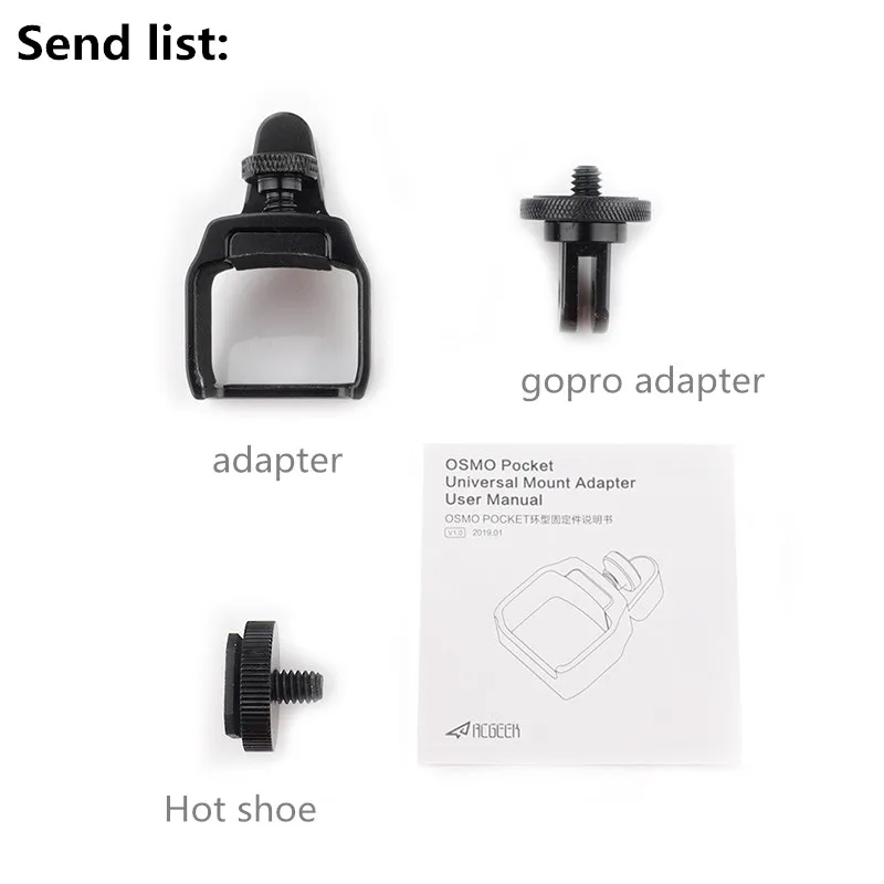 osmo Pocket  Metal clip Fixed adapter Support selfie stick tripod mount For DJI osmo Pocket camera accessories 1 (3)