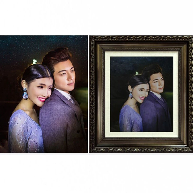 

DONGMEI OIL PAINTING Hand painted oil painting Provide customized portraits Provide pictures Wedding decoration DM1808263
