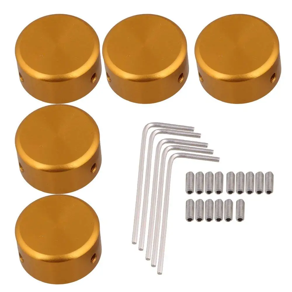 Guitar Effects Parts Stomp Switch Pedal Box Foot Metal Golden Knobin Guitar Parts & Accessories