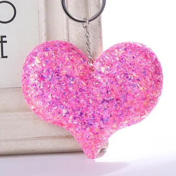 

Women Bag Pendant Sequin Luxury Heart Pattern Crystal Drill Diamond Chain Luggage Accessories New Cute Tassel Purse Pendant Gift