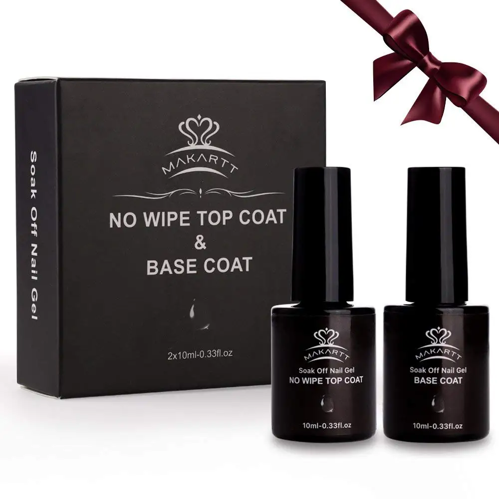 Unhas de Gel Top e Camada de Base Makartt Unha Polonês Limpar Grupo Soak Off Led uv Laca 2x10 ml C0578 Gel Não 4 Cheap Base p unha