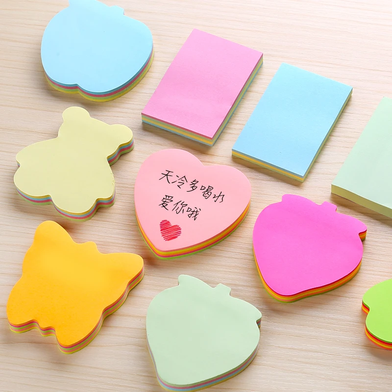 

100 Sheets Candy Color N times Sticky Memo Note Message Marker Notes Pad Decorative Sticker School Office Stationery