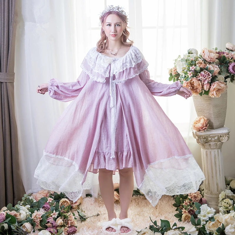 Женский халат ночная рубашка принцессы комплект ночного белья|nightgown for women|nightgown