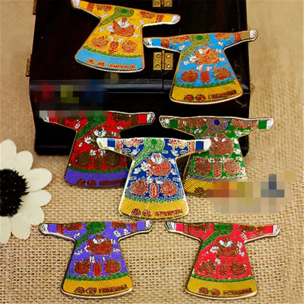 Chinese Cloisonne Empress Dress Fridge Magnets - 1