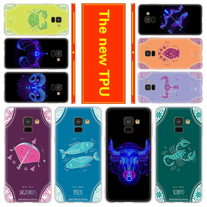 

Phone for Samsung Galaxy A50 A10 A20 A30 A60 A70 a750 a6 a8 a9 a7 2018 Plus a3 a5 a7 2016 2017 Cover Case Zodiac Signs Design