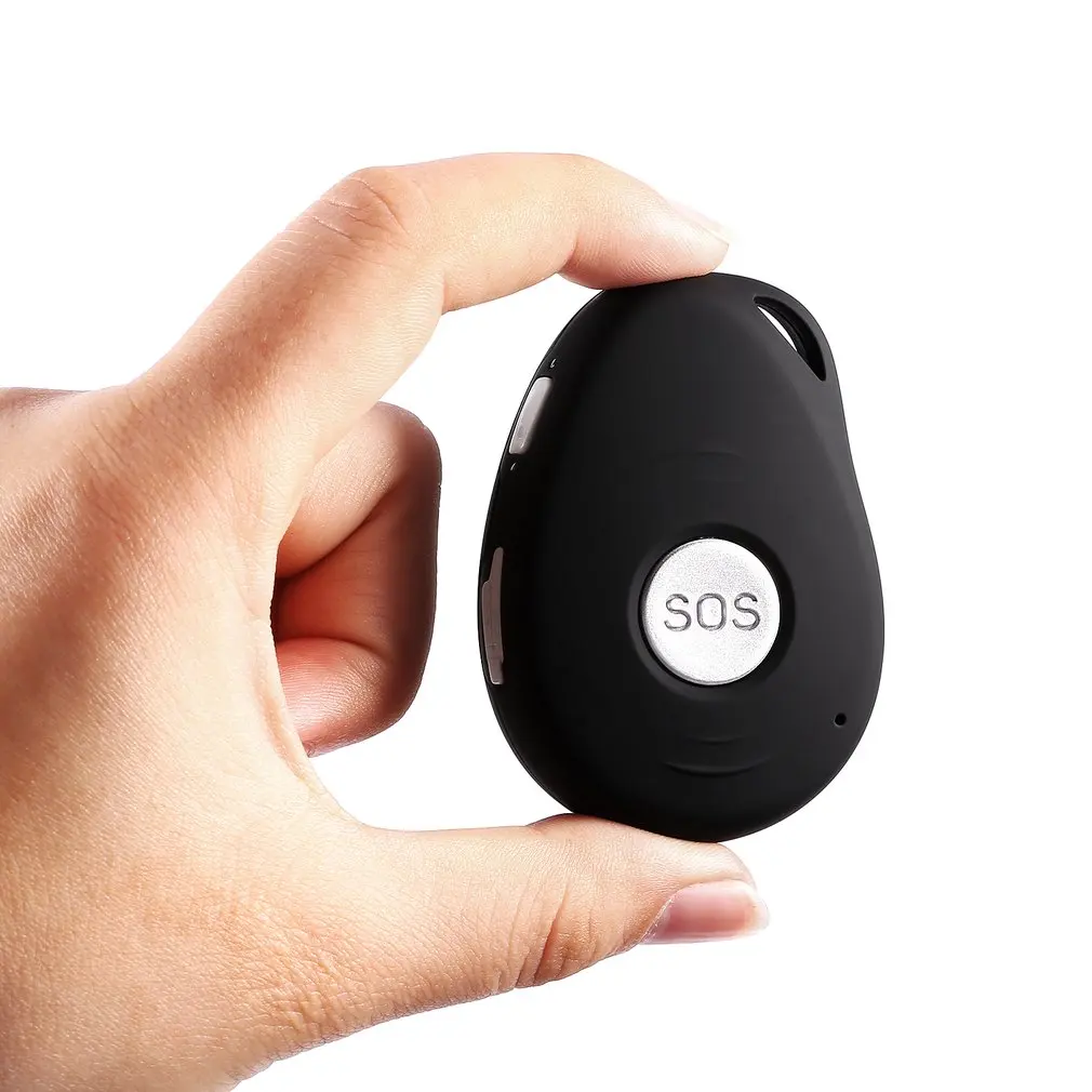 LESHP Black GPS Mini GPS Tracker Locator SOS Alarm for Kids Elder Pet Cat Dog Car Vehicle Personal Security EU Plug