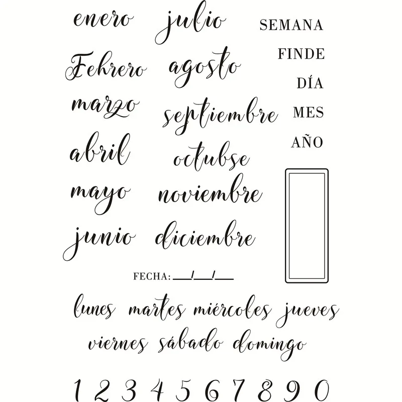 

Spanish letter Exquisite transparent silicone rubber stamps/handmade Christmas album for children decorative production