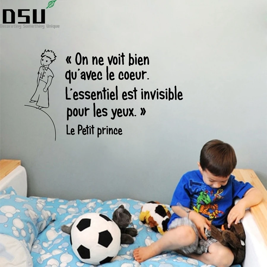 Franzosisch Zitate Der Kleine Prinz Wand Aufkleber Fq0004 Tapete Tapeten Aliexpress