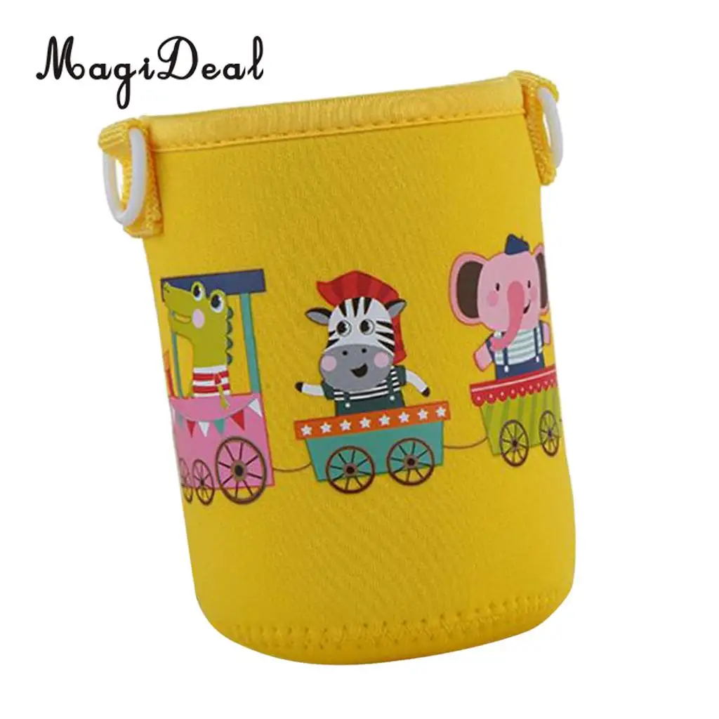 MagiDeal Insulated Water Bottle Sleeve Cartoon Animal Drink Bottle Covers Kids - Build-in Carrying Strap