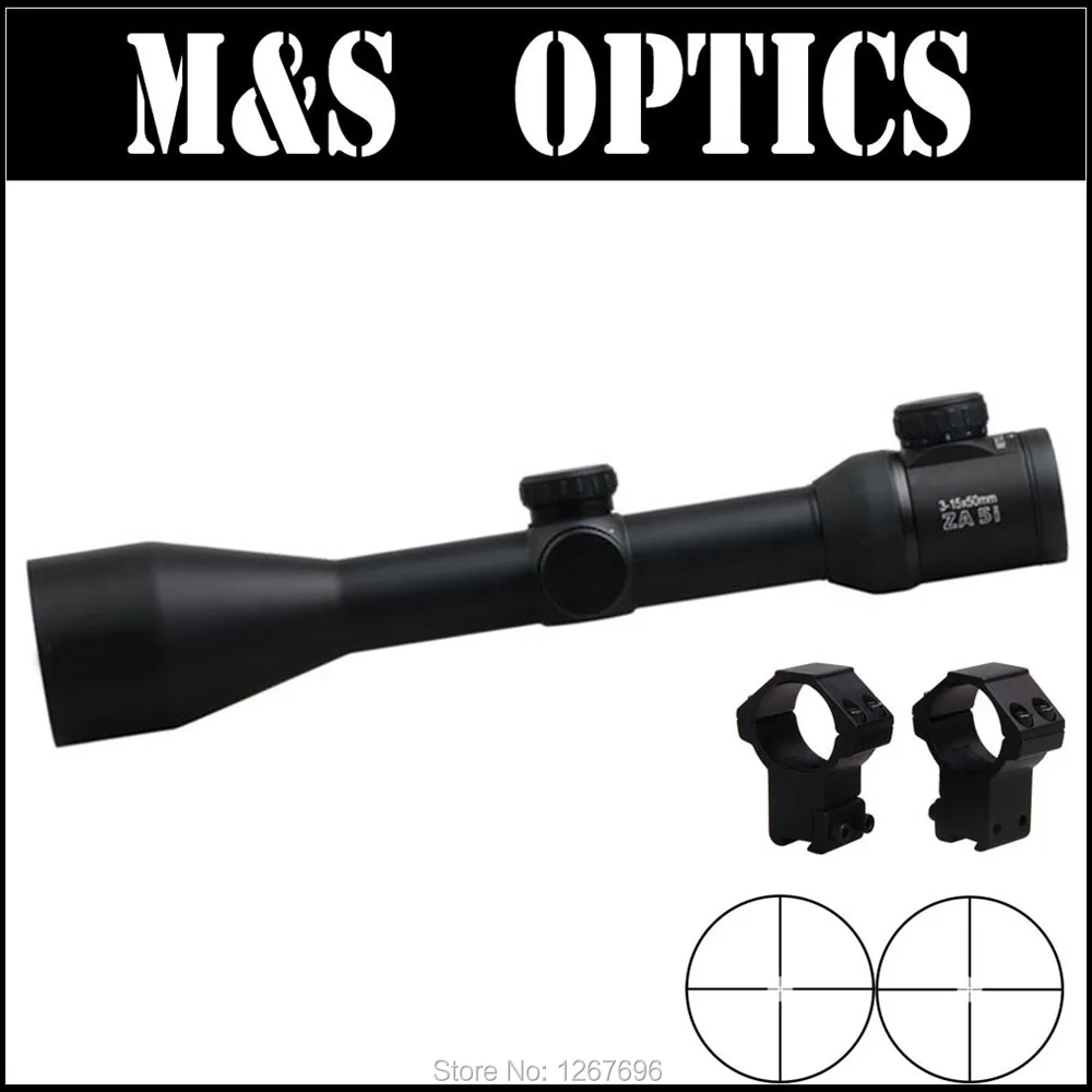 ZA5I HD 3 15X50 SF Side Focus Tactical Red Dot Sight Optical Rifle