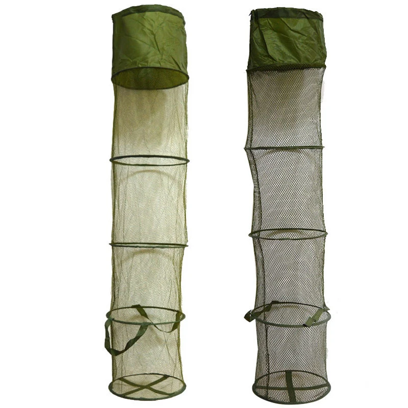 

LEO 5 Layers Collapsible Fishing Basket Dip Net Fishing Cage to Keep Fish Alive in the Water 30cm*140cm Fishing Accessories Tool
