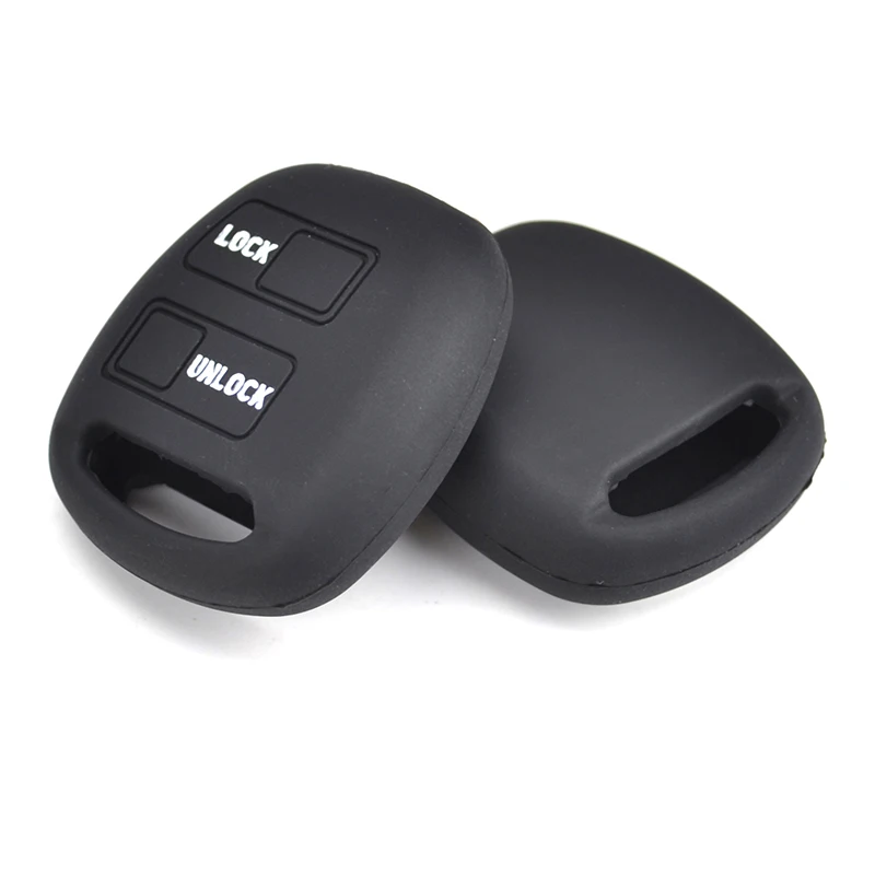 Key Case Cover 2 Button Silicone Car Remote Key Fob Shell for Toyota Land Cruiser Rav4 Alphard Celica Pixis