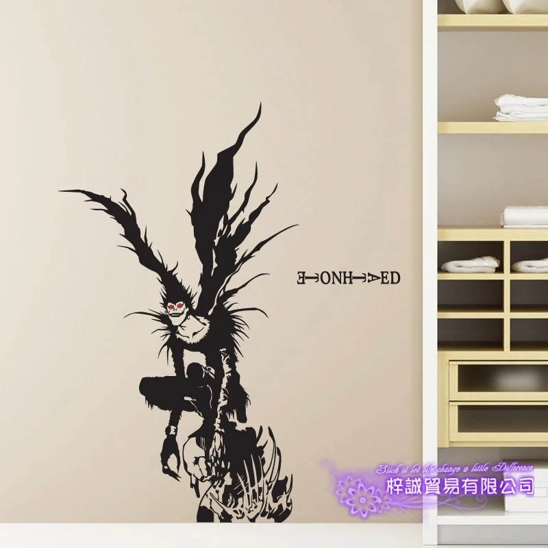 Наклейка на стену Death Note Виниловая наклейка декоративное украшение для дома