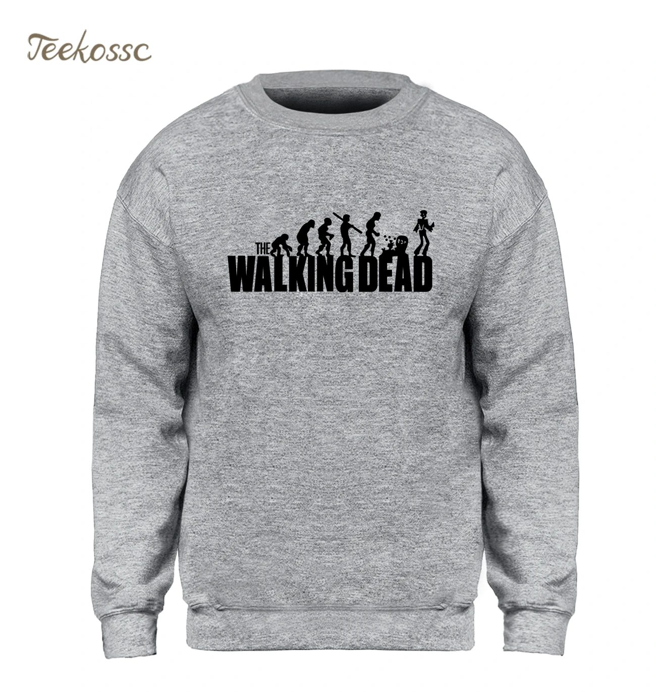 

The Walking Dead Sweatshirt Men Hip Hop Hoodie Brand Crewneck Sweatshirts 2018 Winter Autumn Fleece Warm Swag Gray Streetwear