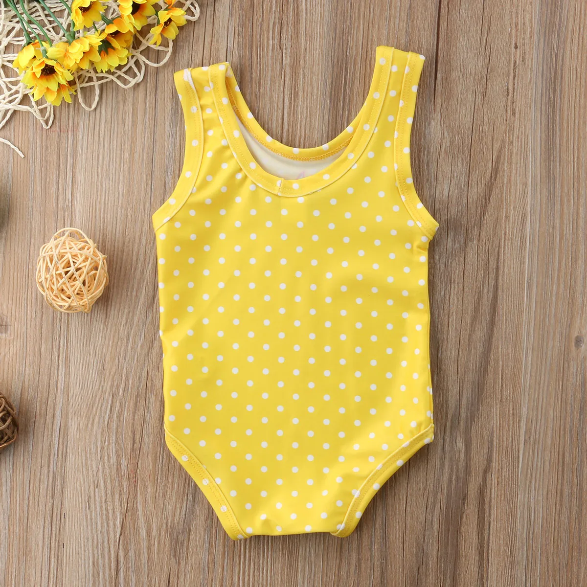 baby yellow swimsuit