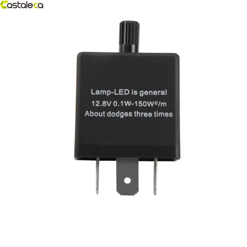 Castaleca 12V 3 Pin CF13 Hyper Flasher Fix Adjustable Electronic