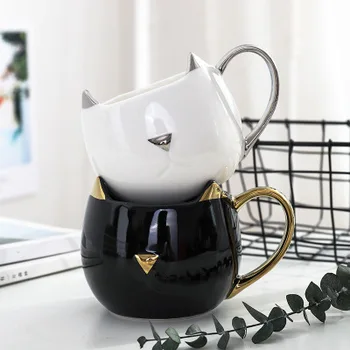 

Cartoon Cat Creative Ceramic Mugs Afternoon Teacup Popular Couple Cup Office Student Coffee Cup