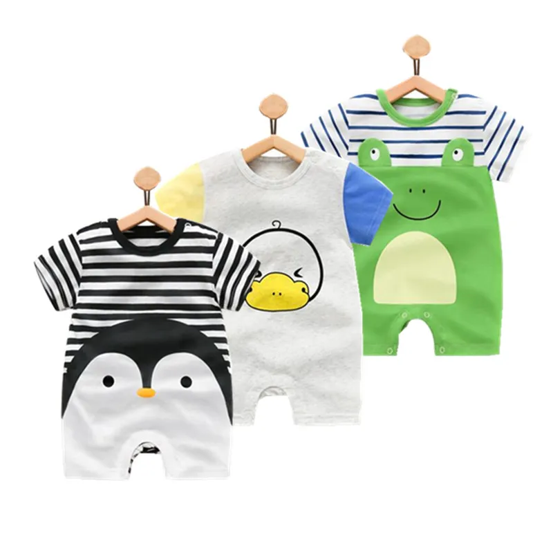 

Baby rompers summer style Penguin baby boy clothes newborn girl short sleeve Baby clothes children's Clothes, baby girl clothing