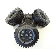 King Двигатель T1000 узловатые колеса, набор из 4 Покрышки, Диски подходит HPI Baja 5 т, 5SC Rovan