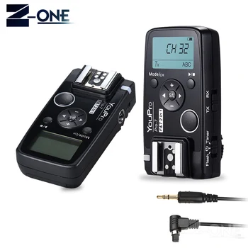 

YouPro Pro-7 Wireless Shutter Timer Remote + Flash Trigger with N3 2.5mm PC Sync/Shutter Cable for Canon 7D 7DII 6D 5DII Cameras