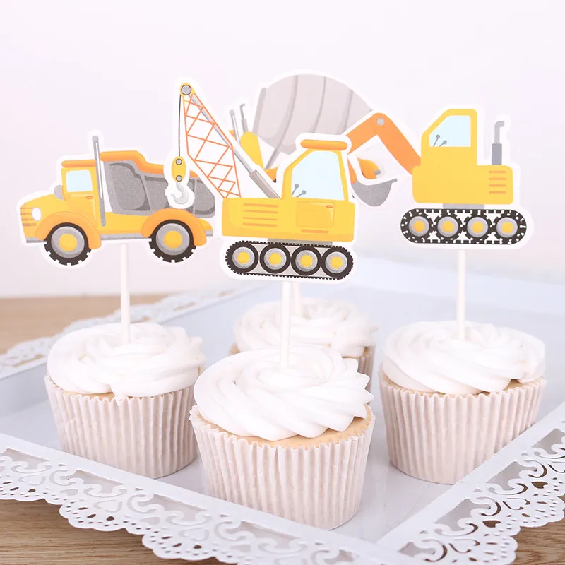 Omilut Construction Party Decoration Construction Vehicle Banner