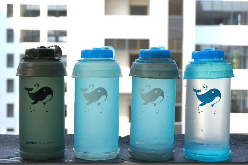

Food grade TPU outdoor 750 ml foldable soft sports cup portable bottle multicolor kettle