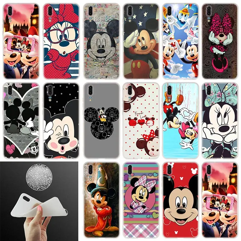 

Mickey Soft Silicone Phone Case For Huawei P30 P20 P30Pro P10 P9 P8 Lite 2017 P samrt 2019 Plus Cover