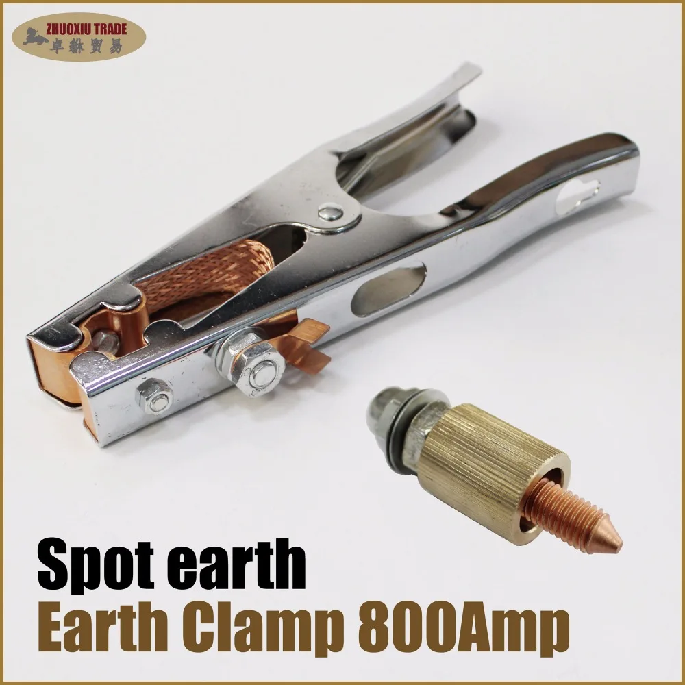 800Amp заземления Зажим медь клип arc tig миг палка точечной сварки советы аксессуары кабель Разряда Конденсатора CD Стад Сварщик
