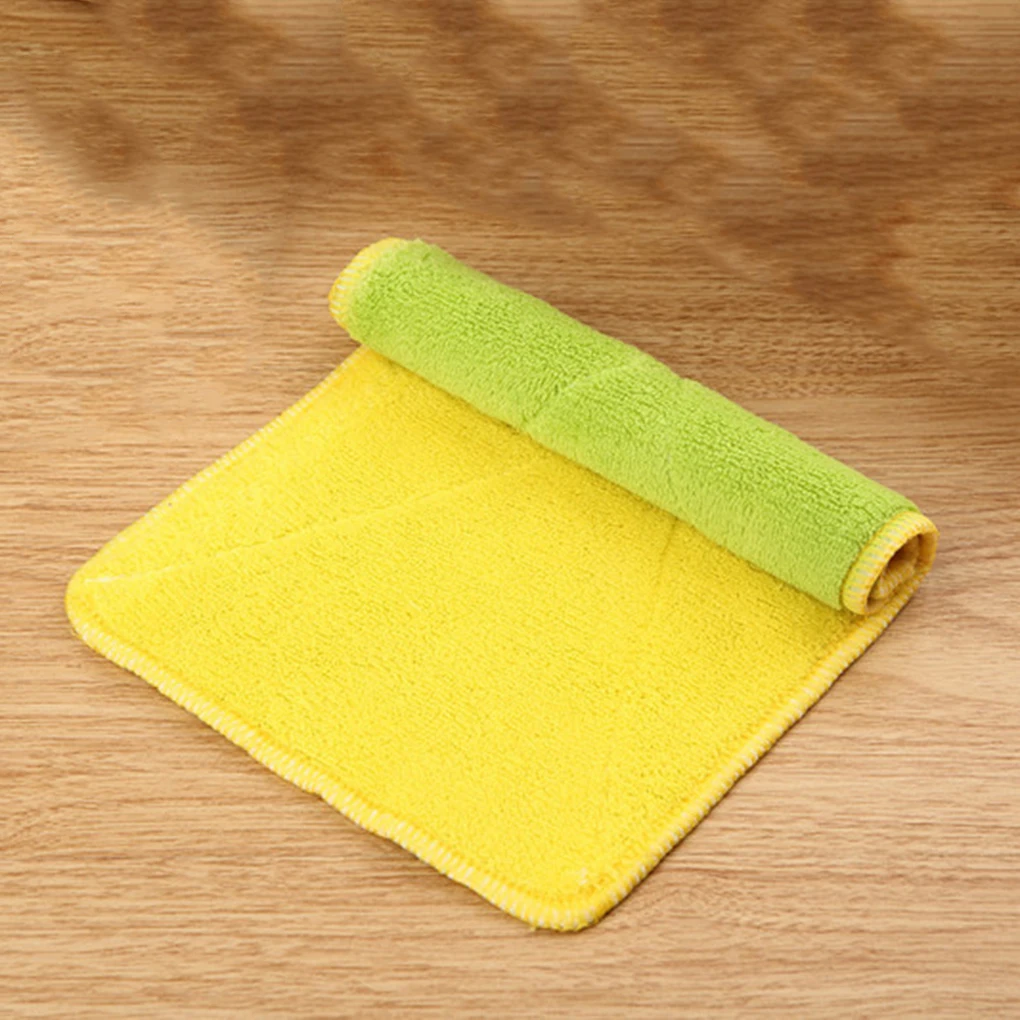 Double sided Microfiber Dish towels Thickening Cloth Dish Nonstick Oil