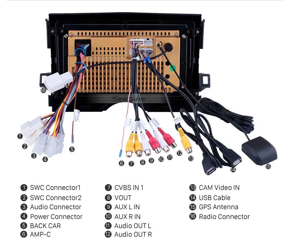 Discount Seicane Car Multimedia Player For TOYOTA REIZ Mark X 2010 2011 2012 2013 2014 2015 9" 2Din Android 8.1 Wifi Head Unit GPS Radio 16