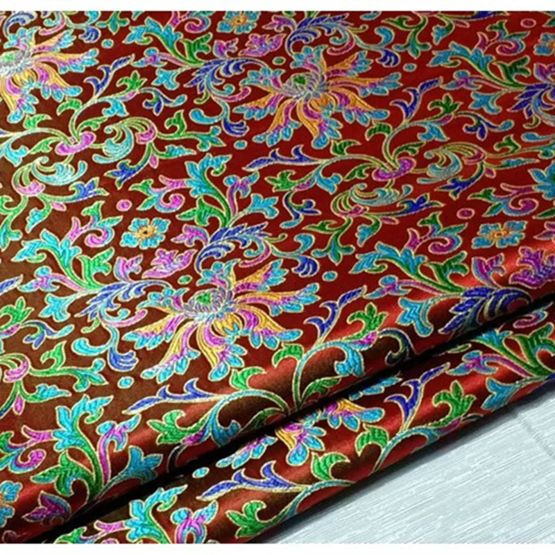 CF384 1 ярд 6 цветов китайская парча с цветочным рисунком жаккардовый чонсам
