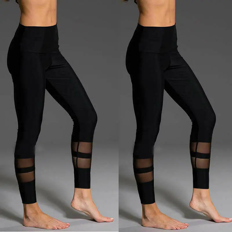 Hirigin Новейшие женские повседневные Лоскутные эластичные лосины Брюки для фитнеса бега спортивные брюки