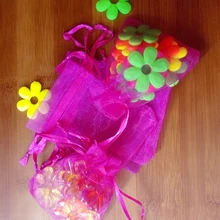 300 шт 30*40 см розово-красная подарочная Сумка из органзы стенд для ювелирных украшений сумки Сумка на шнурке для браслета/ожерелья/сшитая мини-сумка из пряжи