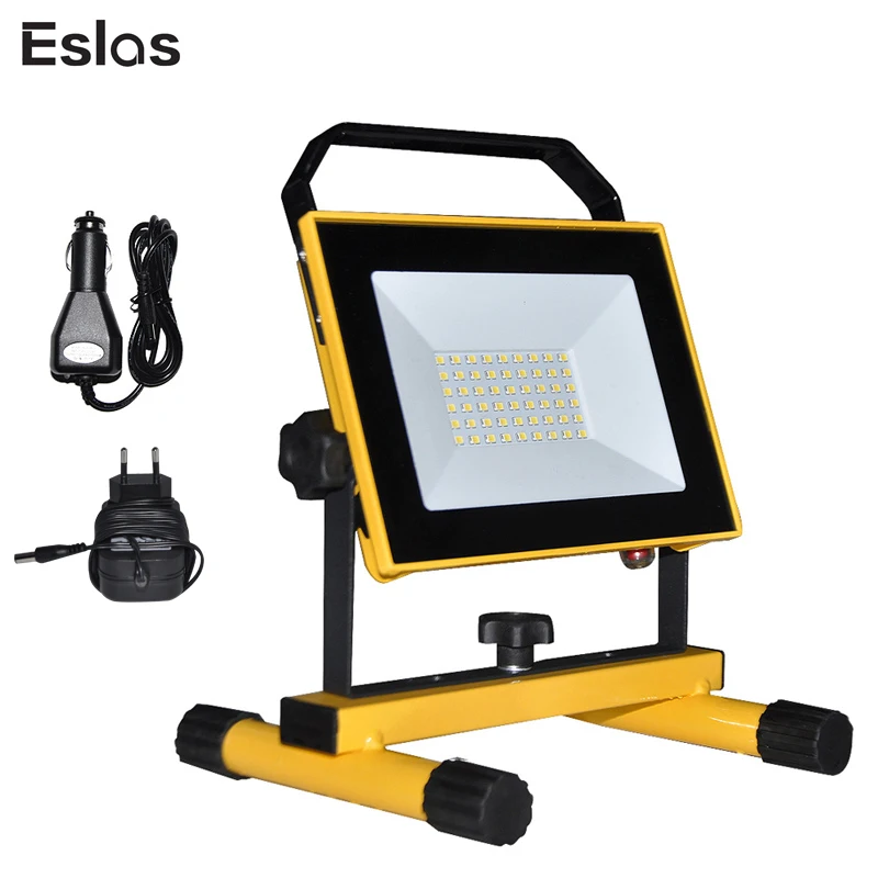 Eslas LED Work Light Rechargeable Portable Spotlight Outdoor Emergency Hand Work Lamp IP65 Waterproof Light for Camping Garden