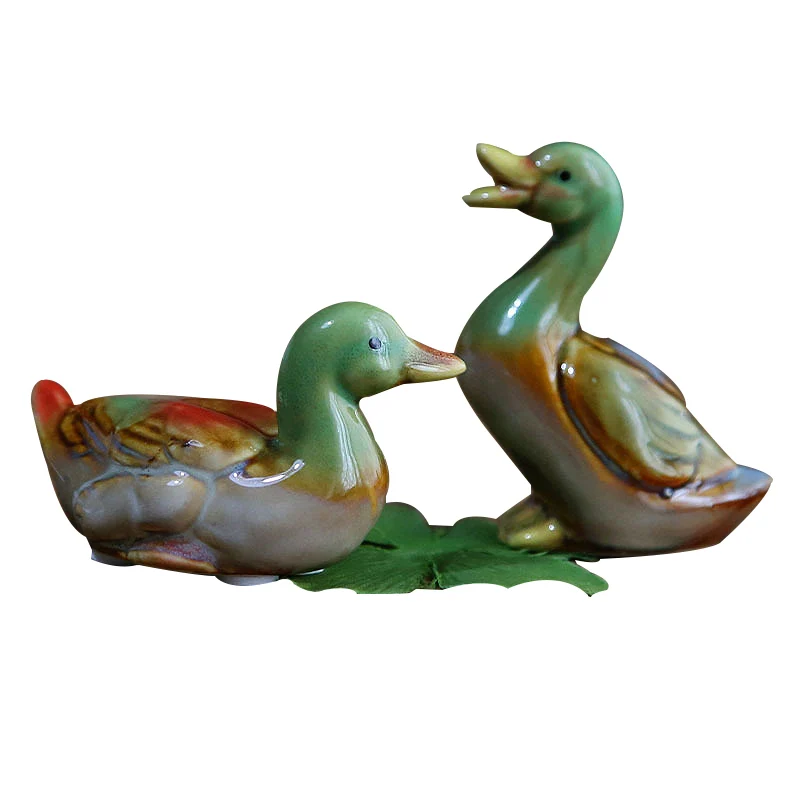 Home Decor Ceramic Duck Ornaments Animals Figurines Creative Duck