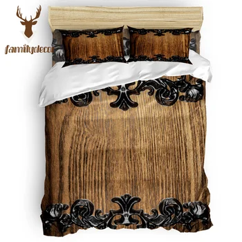 

Family Decor Wood Grain Bedding Sets Duvet Set Covers Abraham Birthday 4 Pcs Comforter Cover Set 3 Piece Bedding Sets