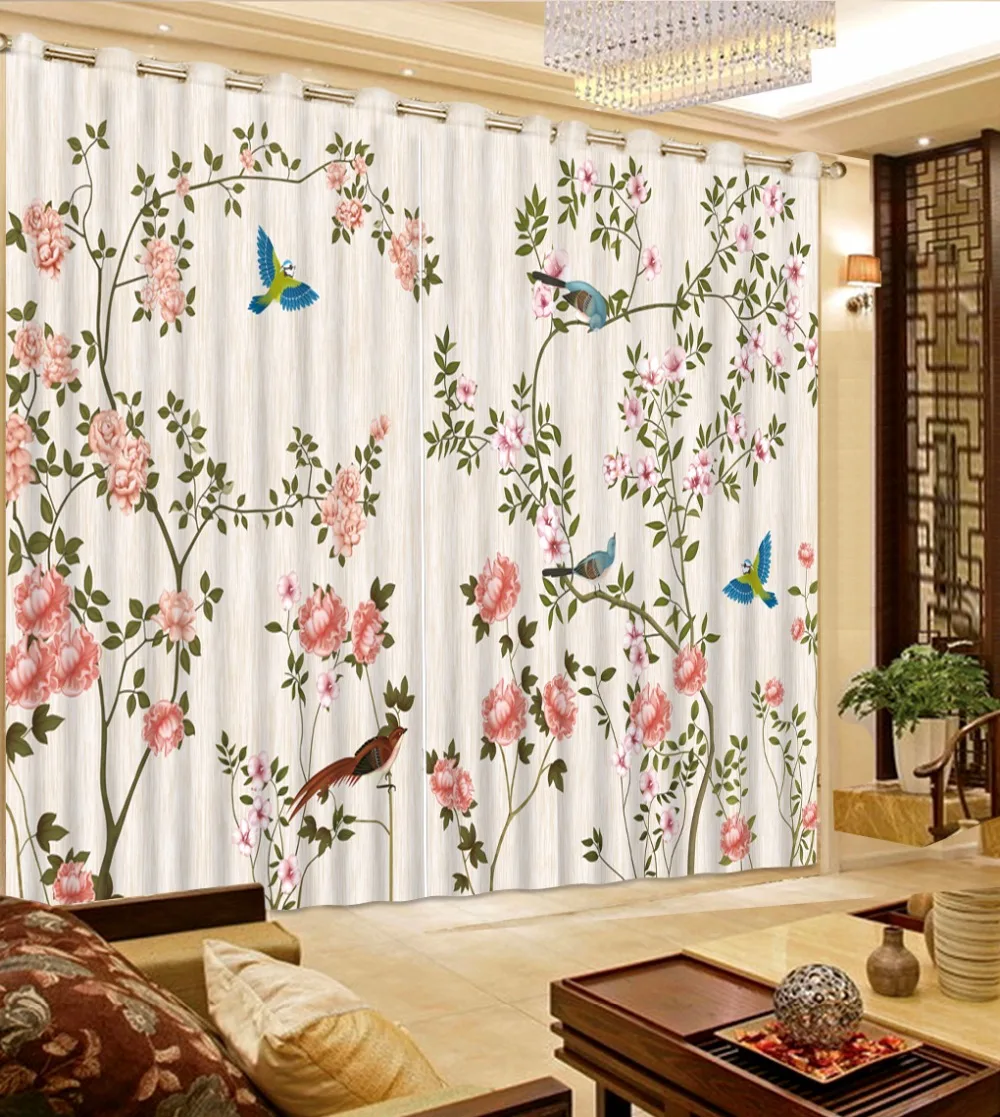 High Quality 3D Window Curtain Blackout Curtains For Living Room