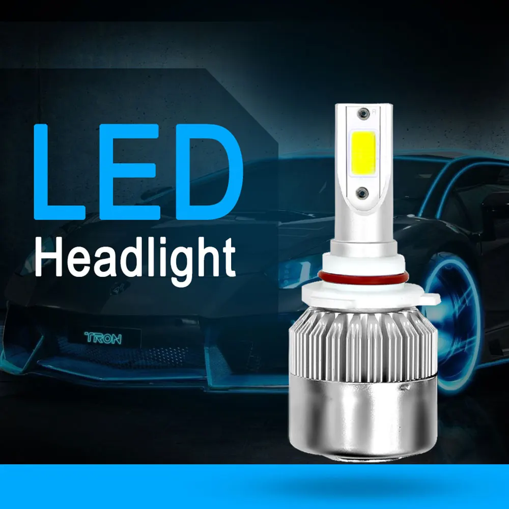 C6 Автомобильный светодиодный фары для авто 9005/HB3/H10 72W фары для 8000LM 6000K передняя лампа Светодиодный лампочки Супер яркий сборка осветительного оборудования стайлинга автомобилей